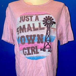 “Just a small town girl” Graphic Tee from CC Originals, size L Bella Canvas